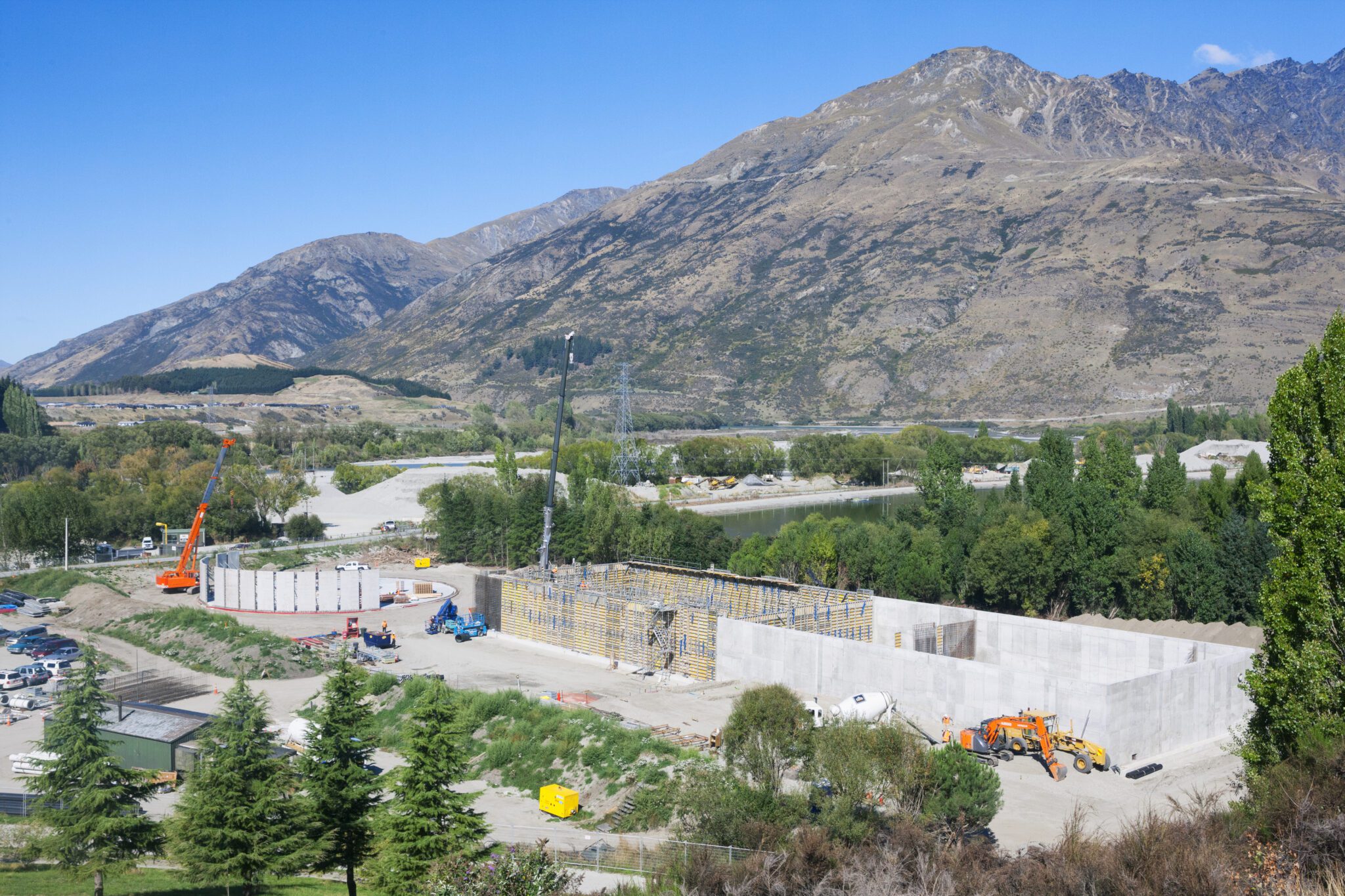 Construction in Queenstown in the Remarkable Mountains of New Zealand