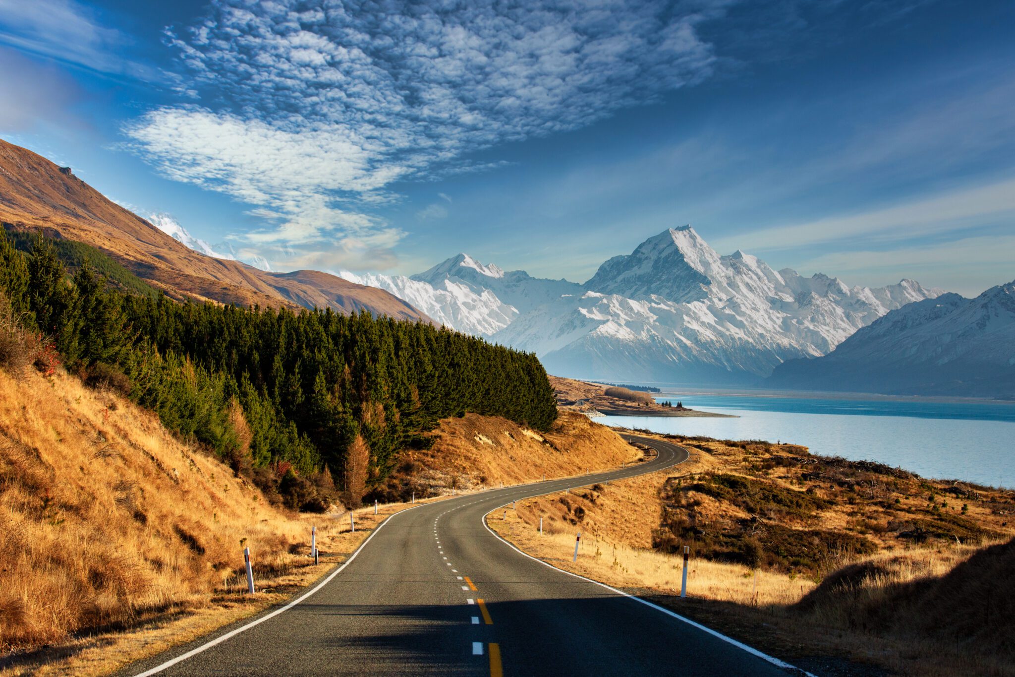 Mt Cook Rd , Lake Pukaki , One of my favourite roads in the world, the scenery is to die for