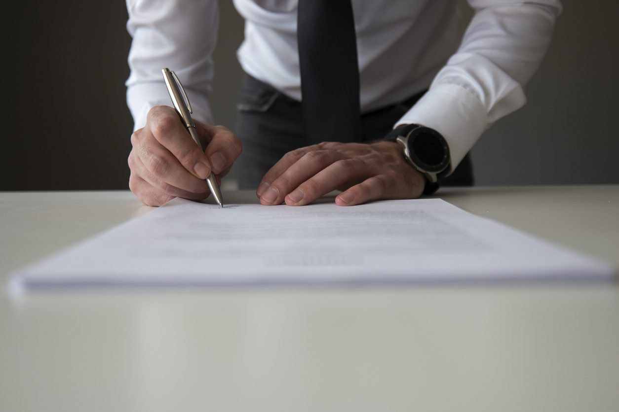 Signing Official Document