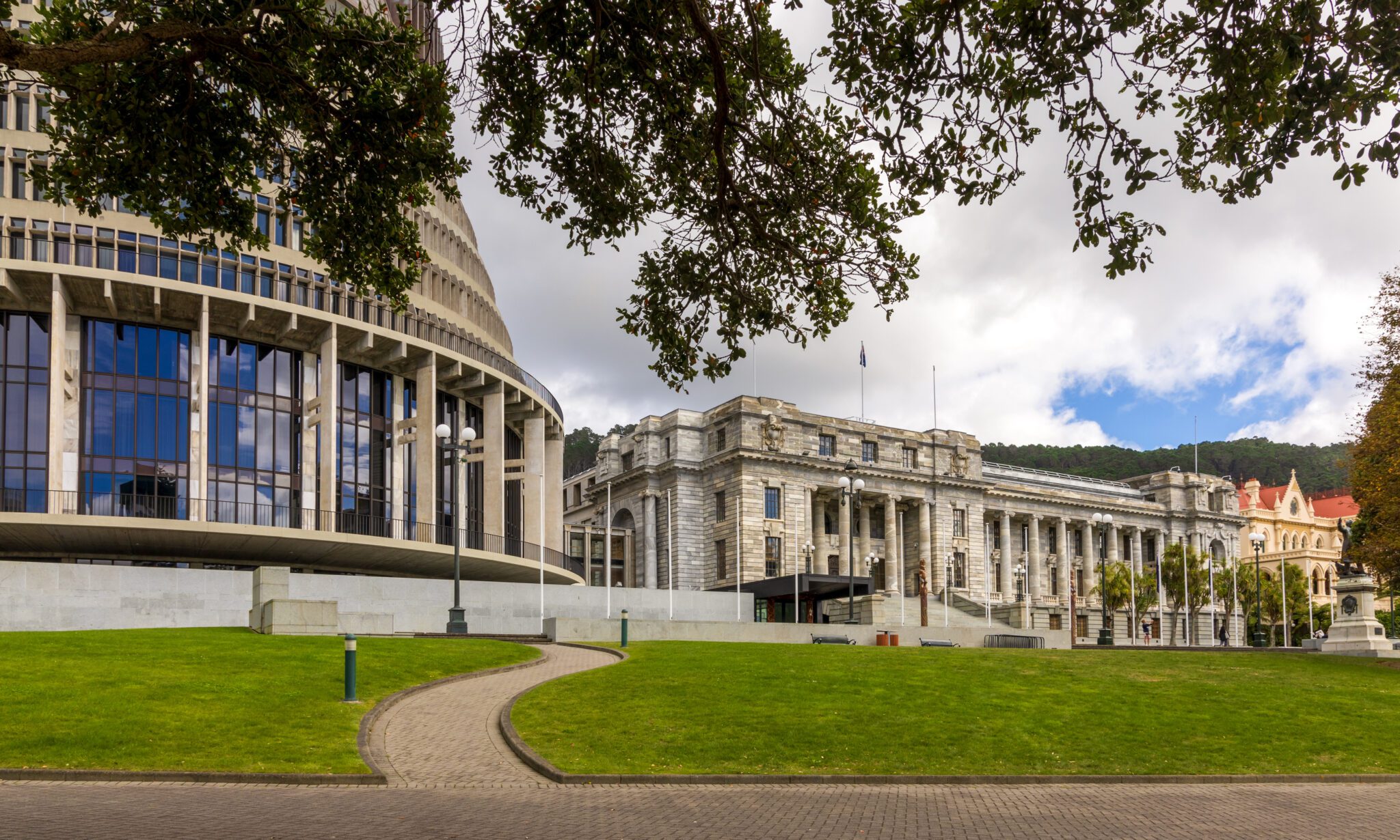 The Parliament buildings in New Zealand