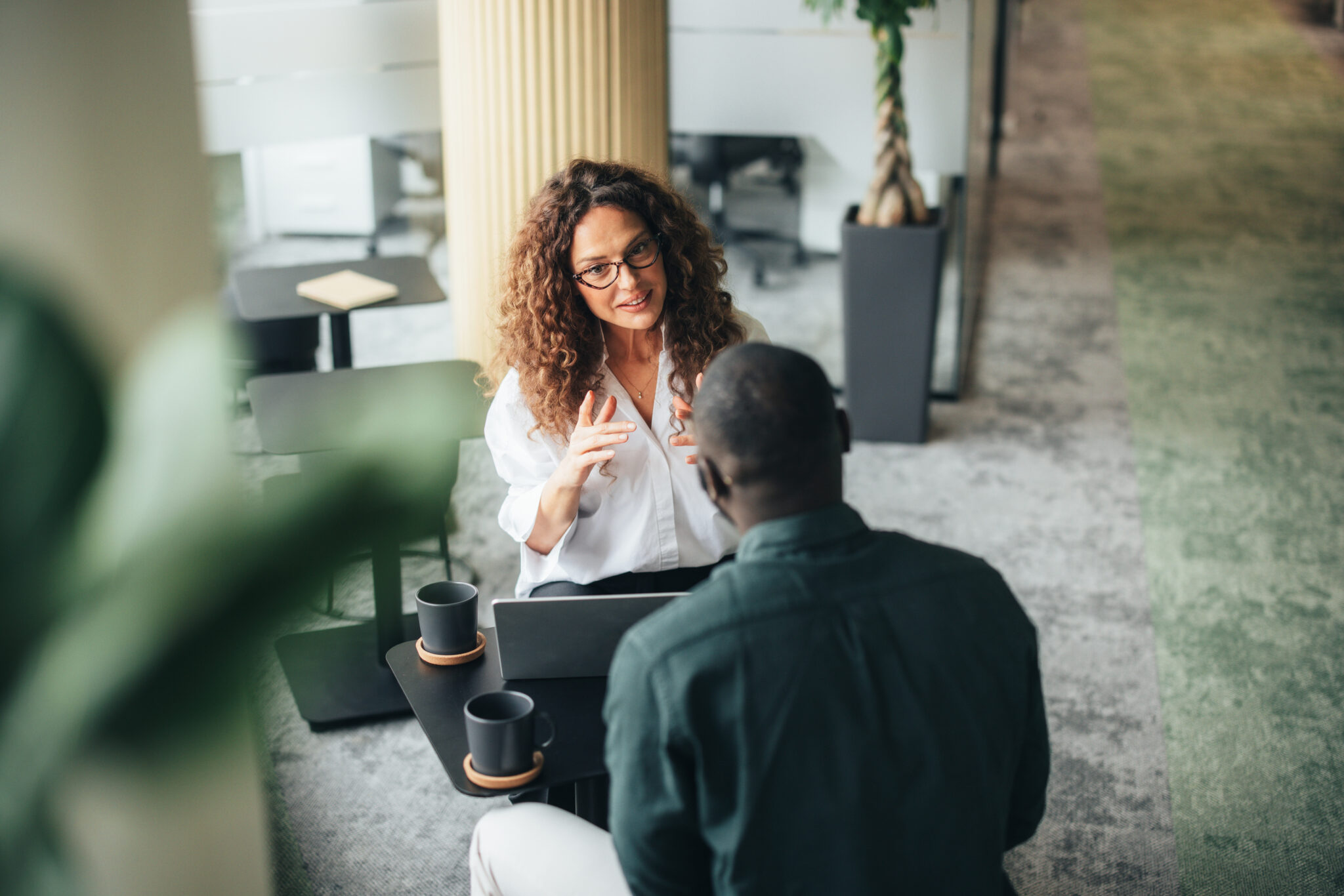 Business partners on meeting